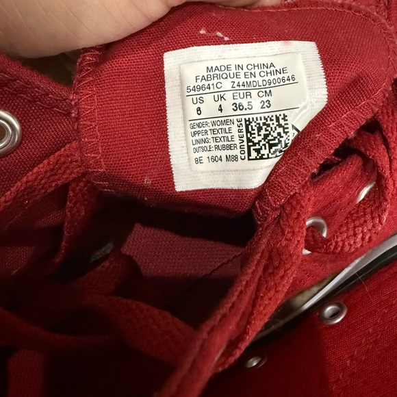 Converse Red High-Top Sneakers- Women’s - Picture 4 of 6